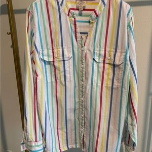 Colorful Striped Button-Up Shirt